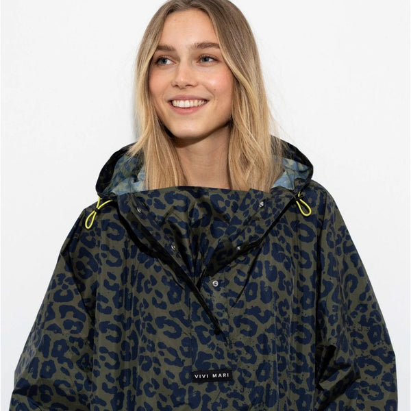 PONCHO - LEO SPLASHES NAVY / OLIVE