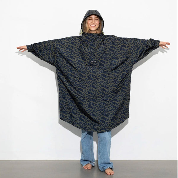 PONCHO - LEO SPLASHES NAVY / OLIVE