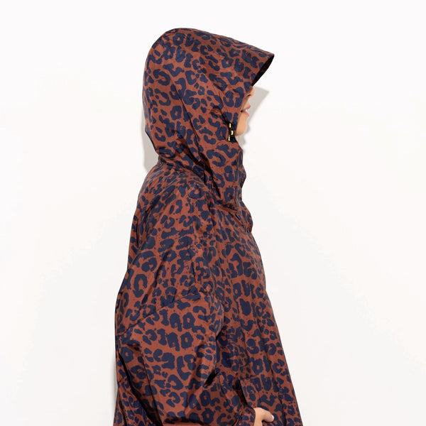 PONCHO - LEO SPLASHES NAVY / RUST