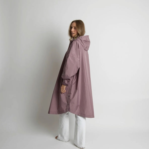 PONCHO - SOLID ASH PLUM