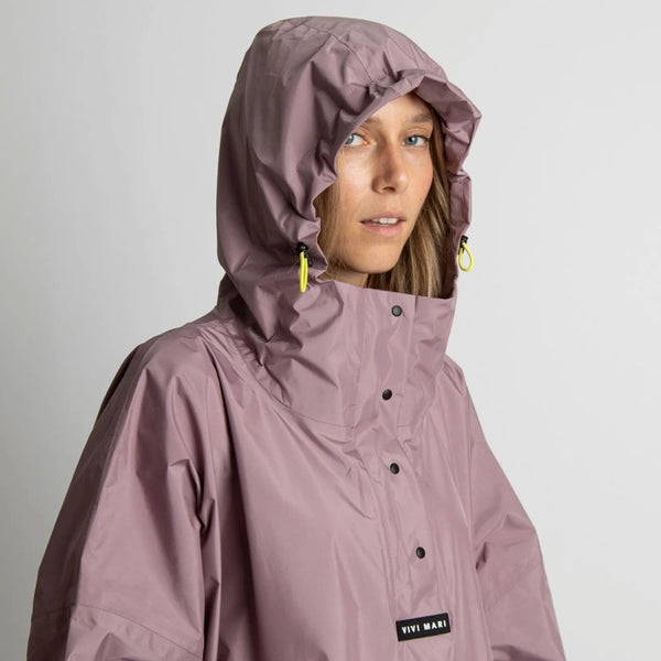 PONCHO - SOLID ASH PLUM