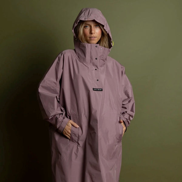 PONCHO - SOLID ASH PLUM