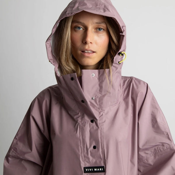 PONCHO - SOLID ASH PLUM