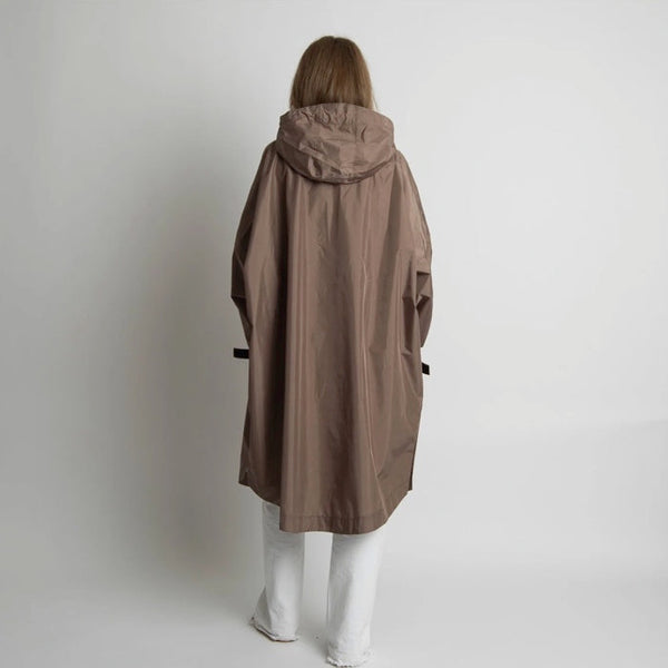 PONCHO - SOLID DARK MUSHROOM