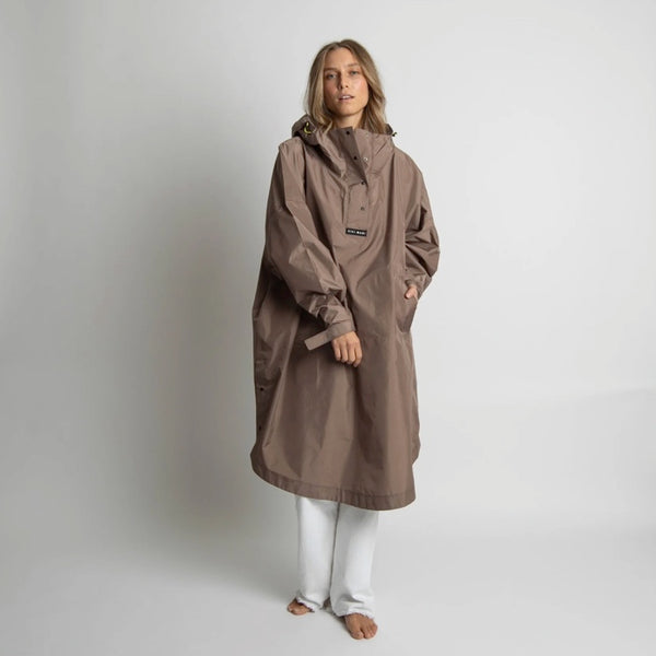 PONCHO - SOLID DARK MUSHROOM