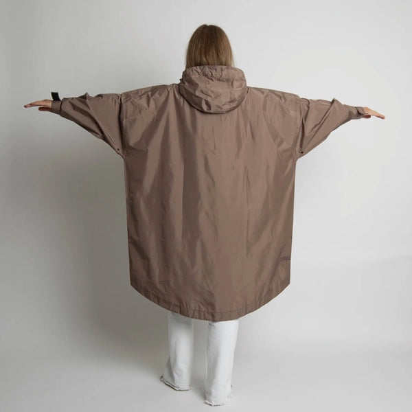 PONCHO - SOLID DARK MUSHROOM