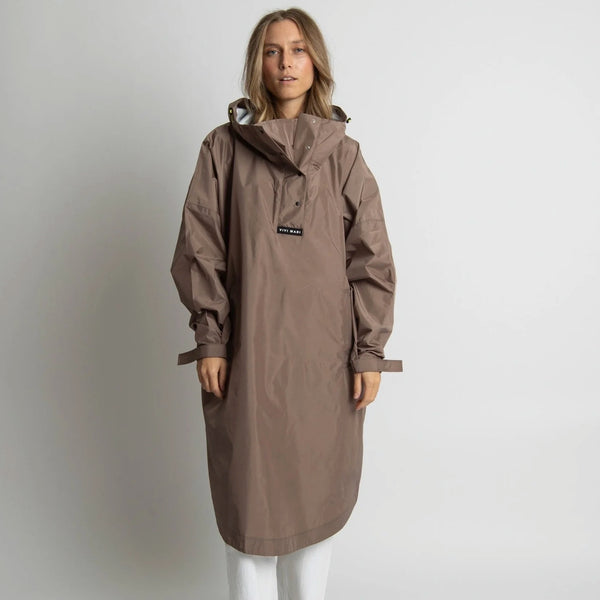 PONCHO - SOLID DARK MUSHROOM