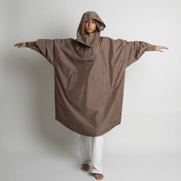PONCHO - SOLID DARK MUSHROOM
