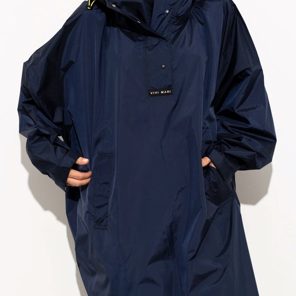 PONCHO - SOLID NAVY