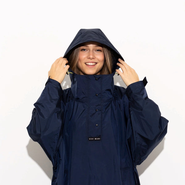 PONCHO - SOLID NAVY