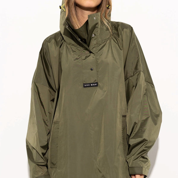 PONCHO - SOLID OLIVE