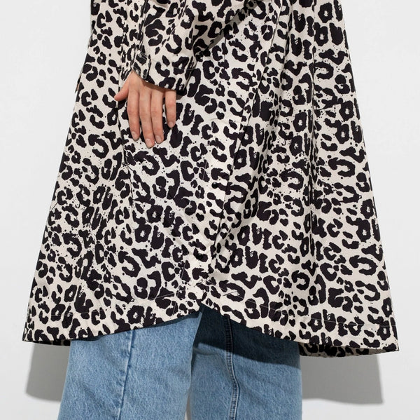 PONCHO - LEO SPLASHES BLACK / SAND