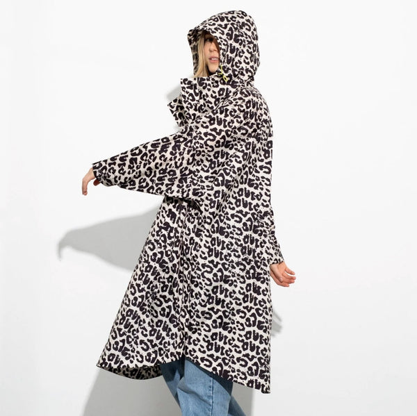 PONCHO - LEO SPLASHES BLACK / SAND