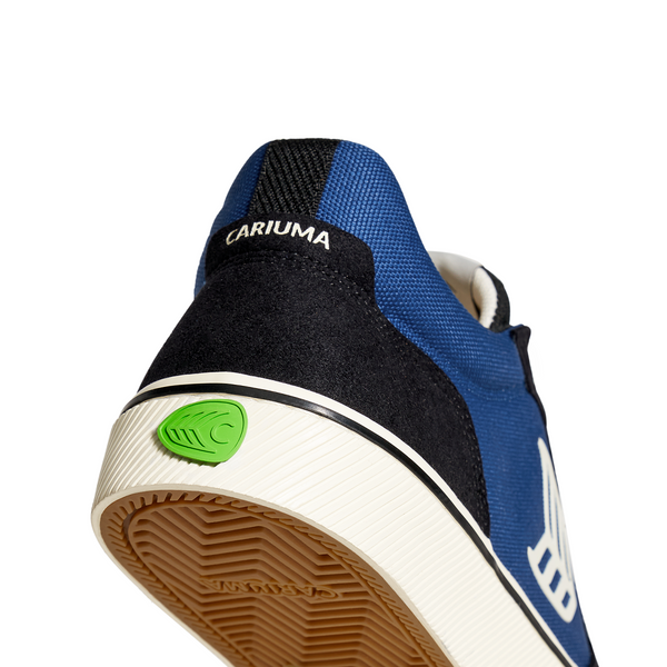 WOMEN'S SHOES "VALLELY" BLACK &amp; BLUE/WHITE LOGO