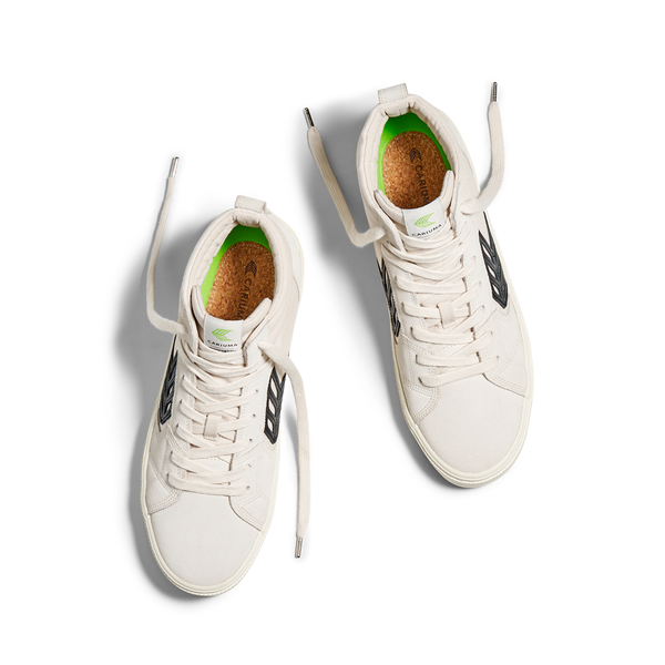 CHAUSSURE HOMME "CATIBA PRO HIGH" VINTAGE WHITE/BLACK LOGO